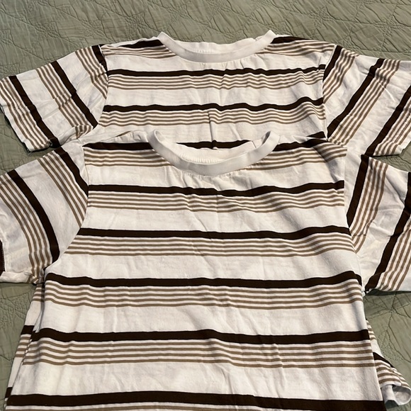 2 Kenneth Cole striped cotton t-shirts - Picture 1 of 8